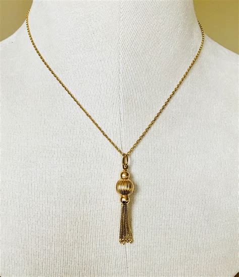 Stunning Vintage 9ct Gold Tassel Necklace Fully Hallmarked