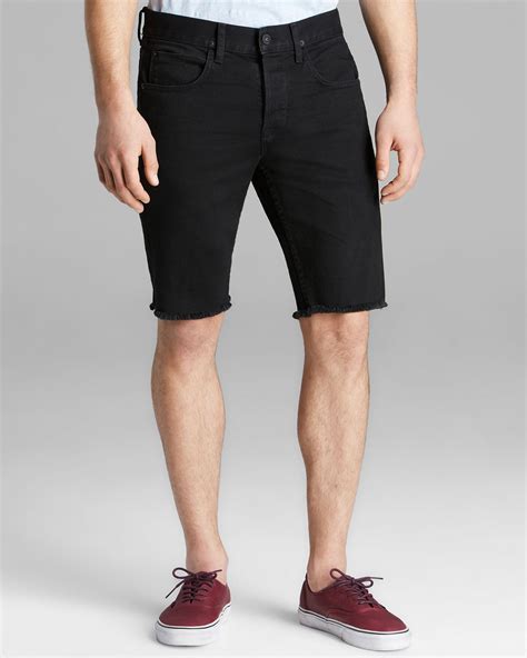 Hudson Jeans Hess Cut Off Shorts In Black For Men Lyst