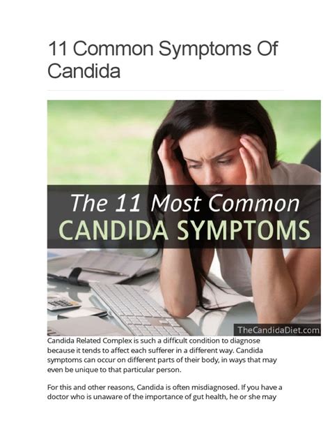 11 Common Symptoms Of Candida Pdf Candidiasis Medical Specialties
