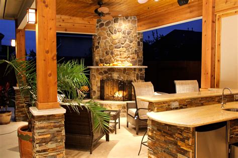 Outdoor Fireplace Under Covered Patio Fireplace Guide By Linda