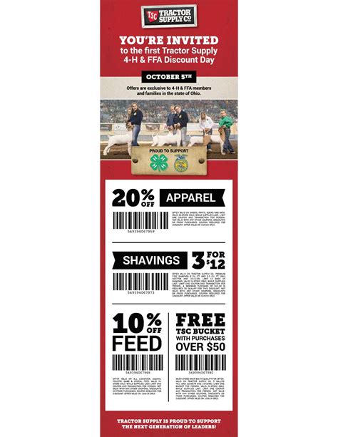 Tractor Supply Company H And Ffa Discount Day October Muskingum