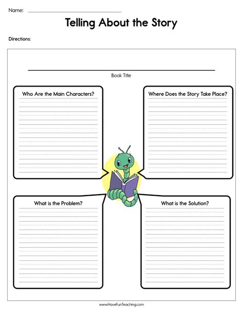Telling About The Story Worksheet By Teach Simple