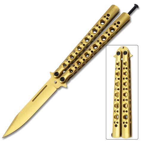 Swift Gold Balisong Butterfly Knife Edge Import