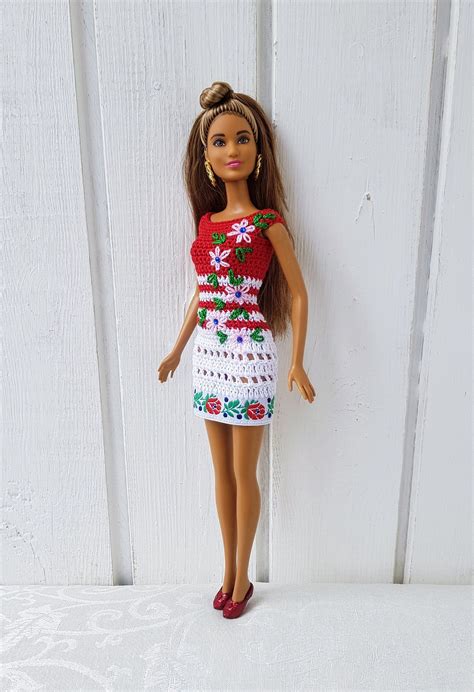 Barbie Clothes Barbie Crochet Dress For Barbie Doll