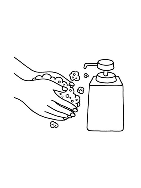 Washing Hands For Good Hygiene Coloring Page Free Printable Coloring