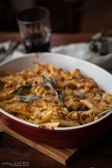 cheesy french onion pasta bake cooking  dreams