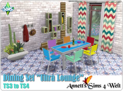 Annetts Sims 4 Welt Dining Set Ultra Lounge