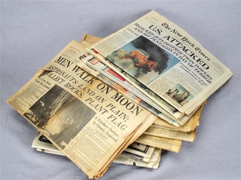 Large Lot Of 16 Historical Newspapers New York Times Daily News