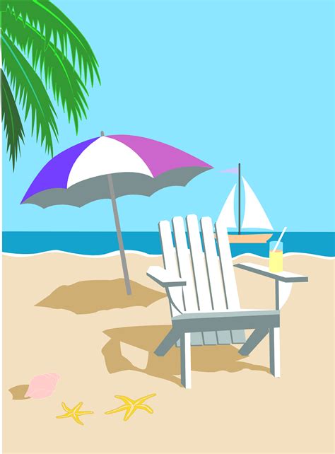 Beach Clipart Tropical Landscape Royalty Free Vector Design Image 1500