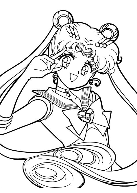 Sailor Moon Was Smiling Beautiful Coloring Pages Sailor Moon Coloring