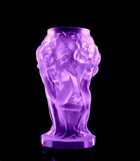 art deco alexandrite glass vase h hoffmann by lalique barnebys