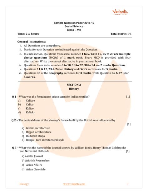 CBSE Sample Paper For Class Social Science With Solutions Mock Paper