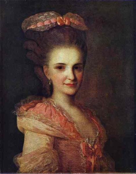 1770 Russian Portrait Of An Unknown Lady In A Pink Dress By Fyodor