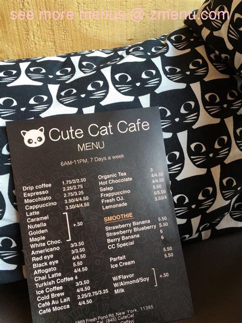 Online Menu Of Cute Cat Cafe Restaurant Ridgewood New York 11385 Zmenu