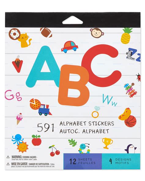Alphabet Letter Sticker Sheets 591 Count American Greetings