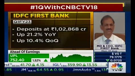 V Vaidyanathan Md And Ceo Idfc First Bank Speaks To Cnbc Tv18 On