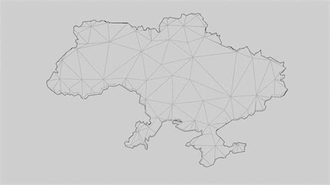 Low Poly Map Of Ukraine 3d Model 3d Printable Cgtrader