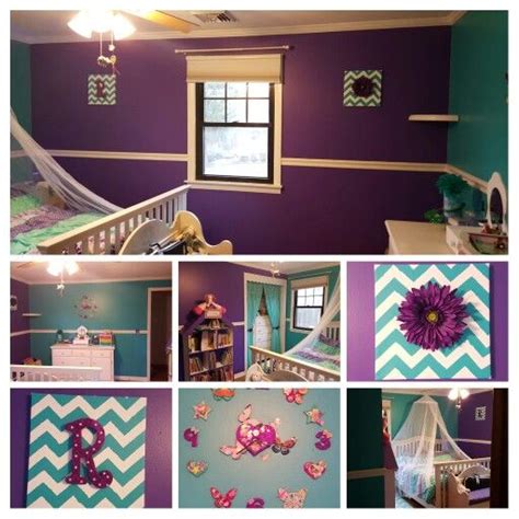 You'll love that our wall decals are: Fairy Tale Purple and Fiji Teal bedroom make-over for our ...