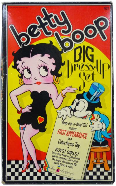 Vintage Betty Boop 1933 Big Dress Up Set 1970s Colorforms Complete