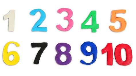 Colored Printable Numbers 1 10 Rainbow Color Number Line 0 20