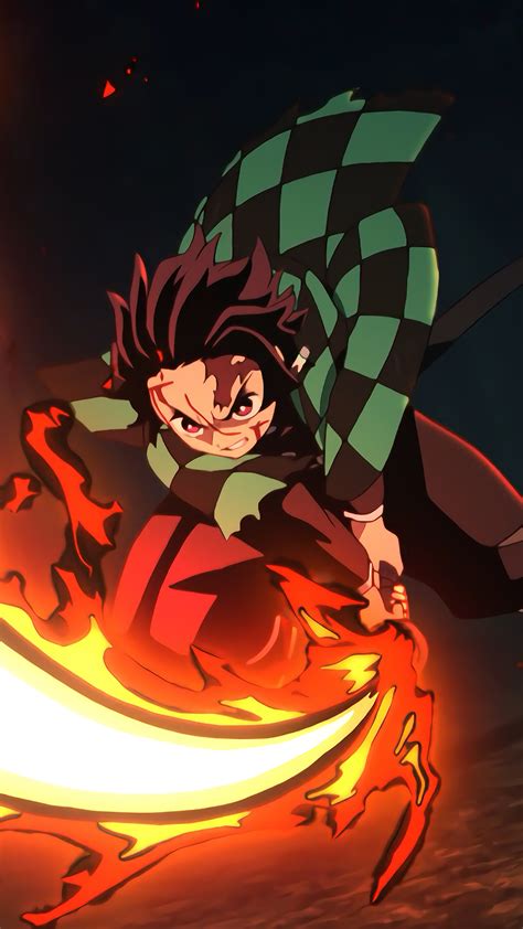 330245 Tanjiro Flaming Katana Kimetsu No Yaiba 4k Rare Gallery