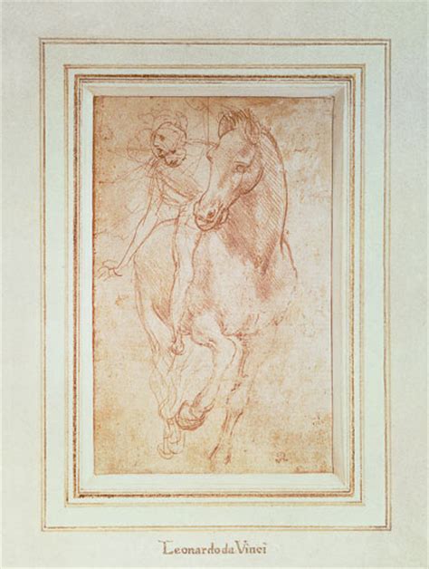 Horse And Rider Silverpoint2 Leonardo Da Vinci As Art Print Or Hand