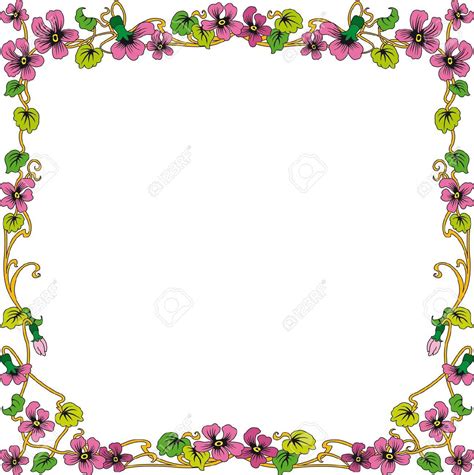 Historical Frame In Color With Floral Ornaments In Square Format