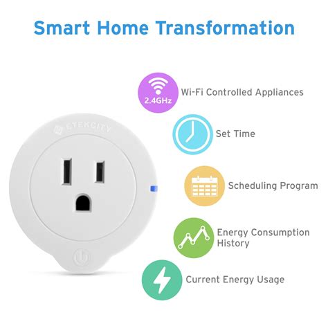Etekcity Wifi Smart Plug Voltson Mini Outlet With Energy Monitoring 4