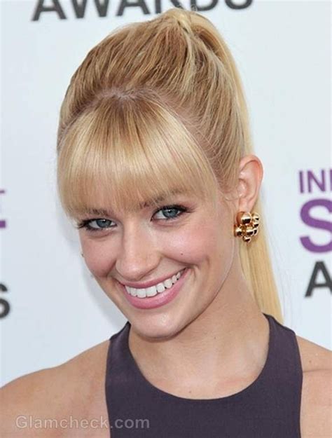 Beth Behrs Sports Stylish Knotted Ponytail Beth Behrs Knot Ponytail