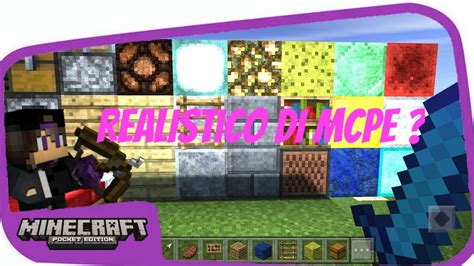 Texture Pack Realistico Di Mcpe Youtube