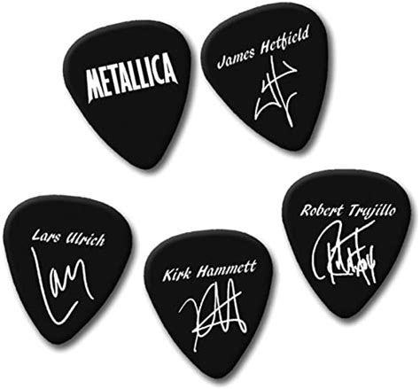 Metallica Guitar Pick Plektrum Set Of 5 Medium Gauge 071 Mm Schwarz