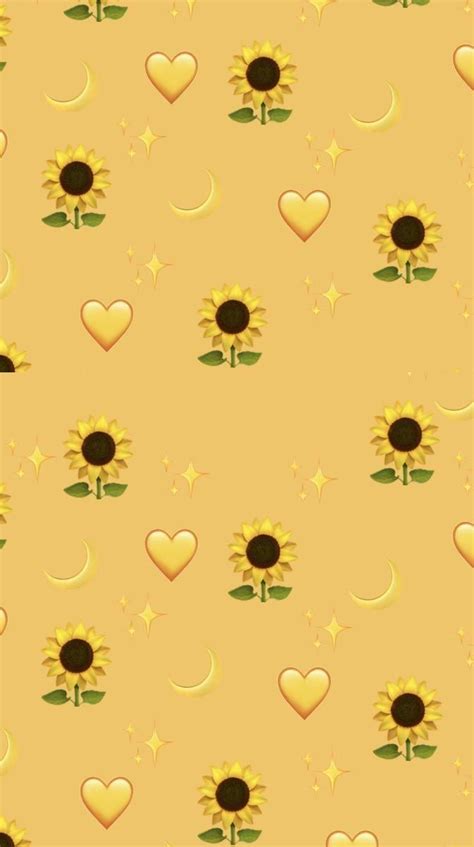 Sunflowers In 2020 Iphone Wallpaper Yellow Cute Emoji Wallpaper