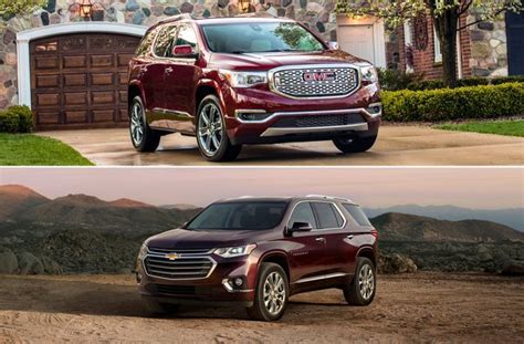 Gmc Acadia Vs Chevrolet Traverse Head To Head U S News World Report