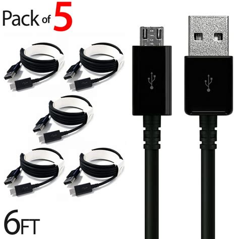 5x Micro Usb Cable Charger For Android Freedomtech 6ft Usb To Micro