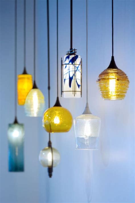 Hand Blown Art Glass Pendant Lights Made In The Mountains Of Asheville