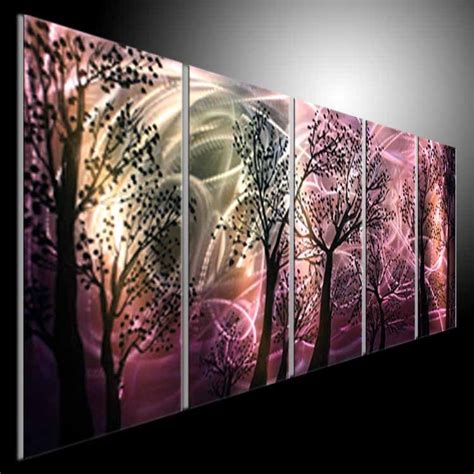 Each of the intriguing metal plates is elegantly crafted, and can be hung horizontally or vertically. Abstract modern metal wall art painting sculpture original ...