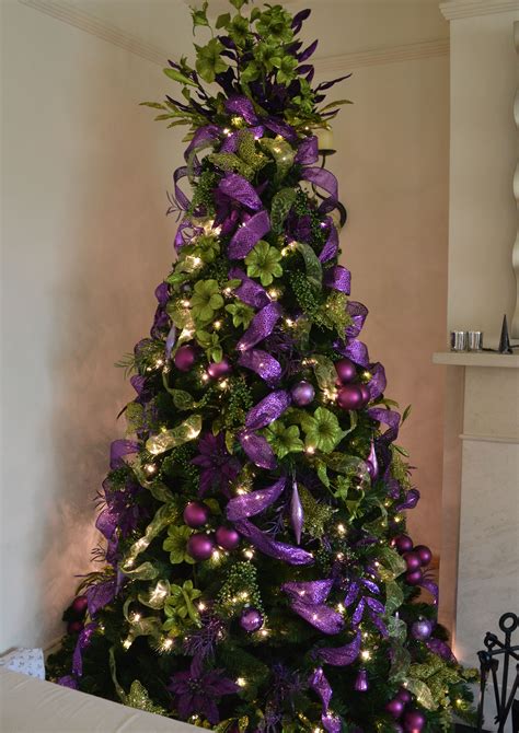 Purple And Green Christmas Tree Christmas Decorators Purple