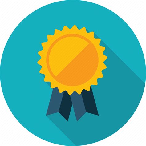 Award Badge Long Shadow Recommendation Success Icon Download On