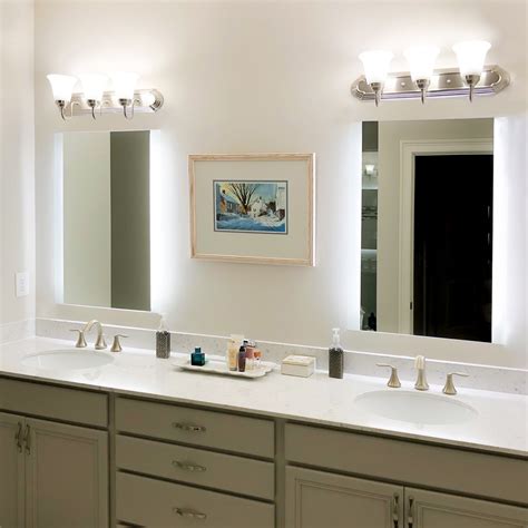 Side Lighted Led Bathroom Vanity Mirror 24 Wide X 36 Tall Rectang