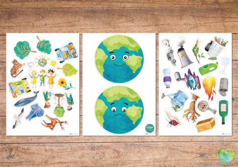 Earth Day Recycle Sortwaste Sorting Busy Book Printable Gametrash