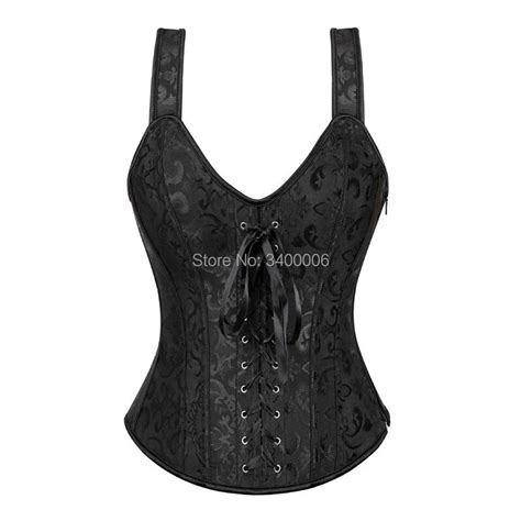 caudatus corsets and bustiers satin sexy brocade corset with straps plus size zipper jacquard