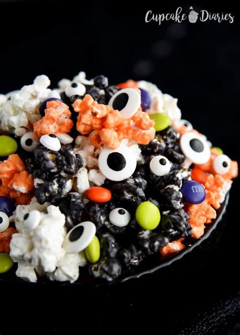 Colorful Halloween Popcorn Great For Serving At A Halloween Party