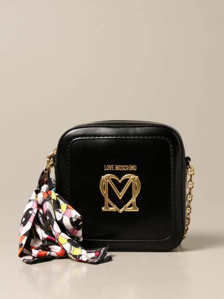 Love Moschino Crossbody Bag With Logo Black Love Moschino