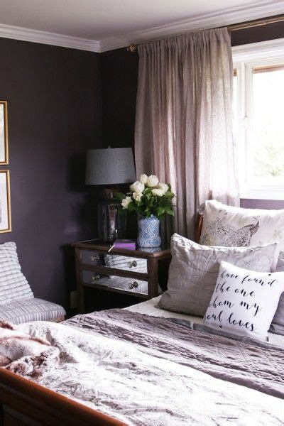 With purple, there are a lot of ideas that you can come up with, such as a simple bedroom with purple walls. Master Bedroom Sneak Peek! {Black Frosted Plum Walls ...