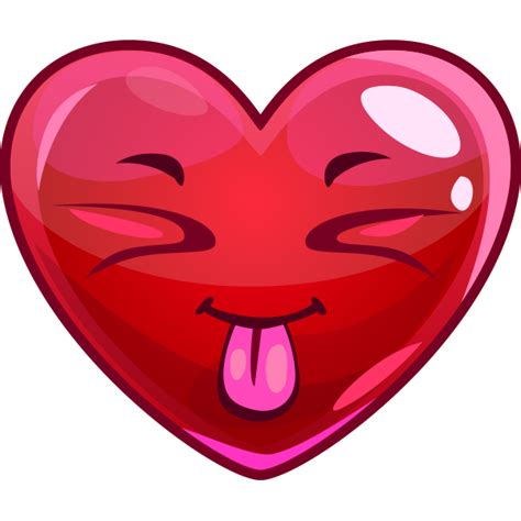 Tongue Out Heart Symbols And Emoticons
