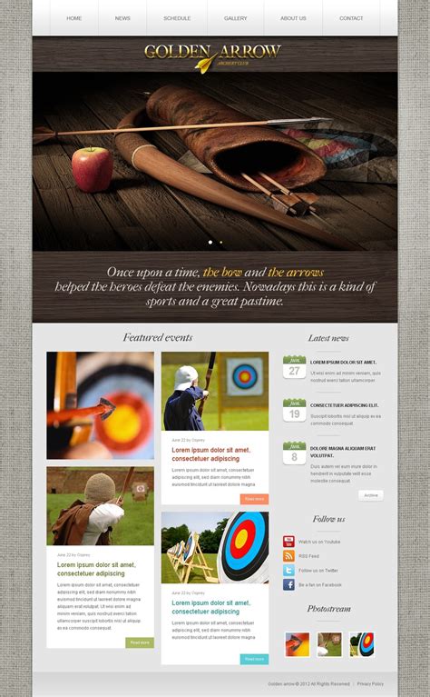 Archery Website Template 39519