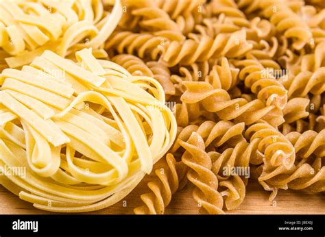 Set Of Different Pasta Close Up Stock Photo Alamy