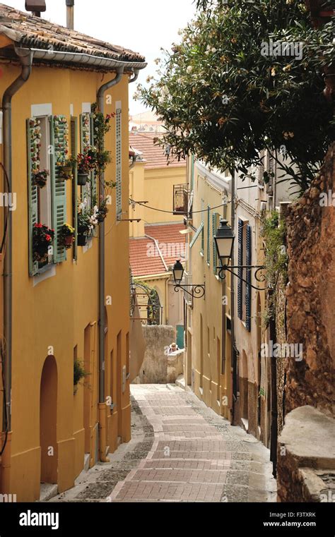 Picturesque Town Menton At The French Riviera Near The Border To Italy