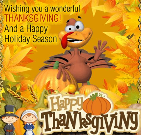 A Wonderful Thanksgiving Ecard Free Turkey Fun Ecards Greeting Cards 123 Greetings