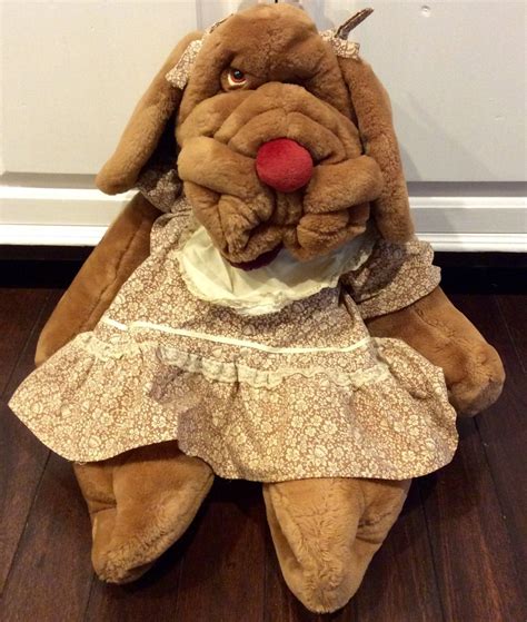 1980s Giant 27 Wrinkles Dog Plush Hand Puppet By The Heritage